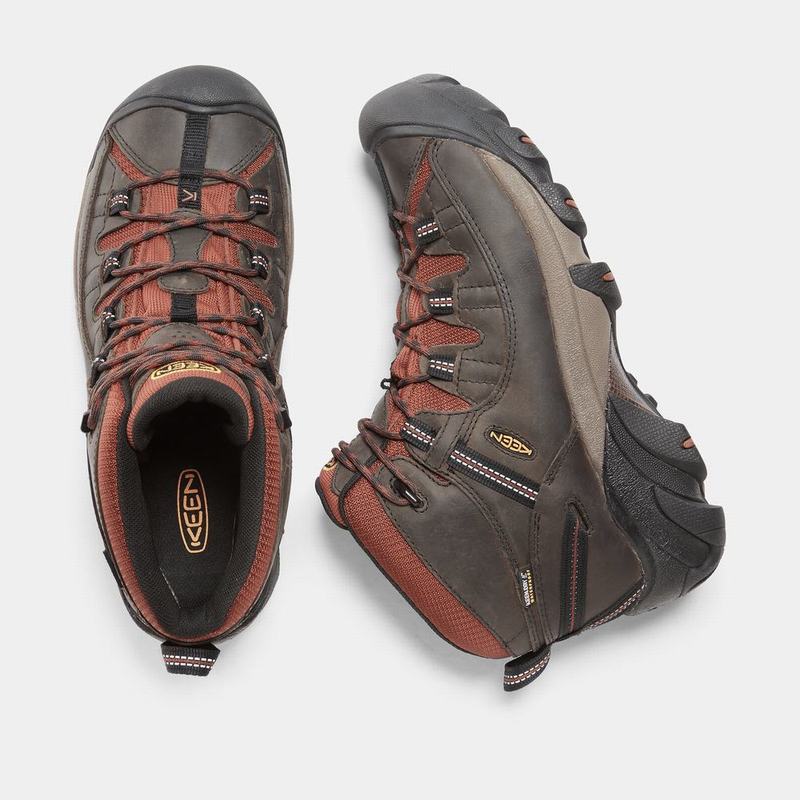 Keen Targhee II Waterproof Mid Mens Hiking Boots Chocolate NZ Sale (1250-ZJKAB)